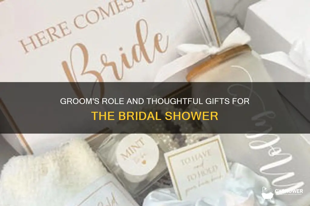what does groom bring to bridal shower