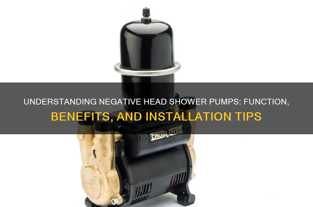 what does negative head shower pump mean