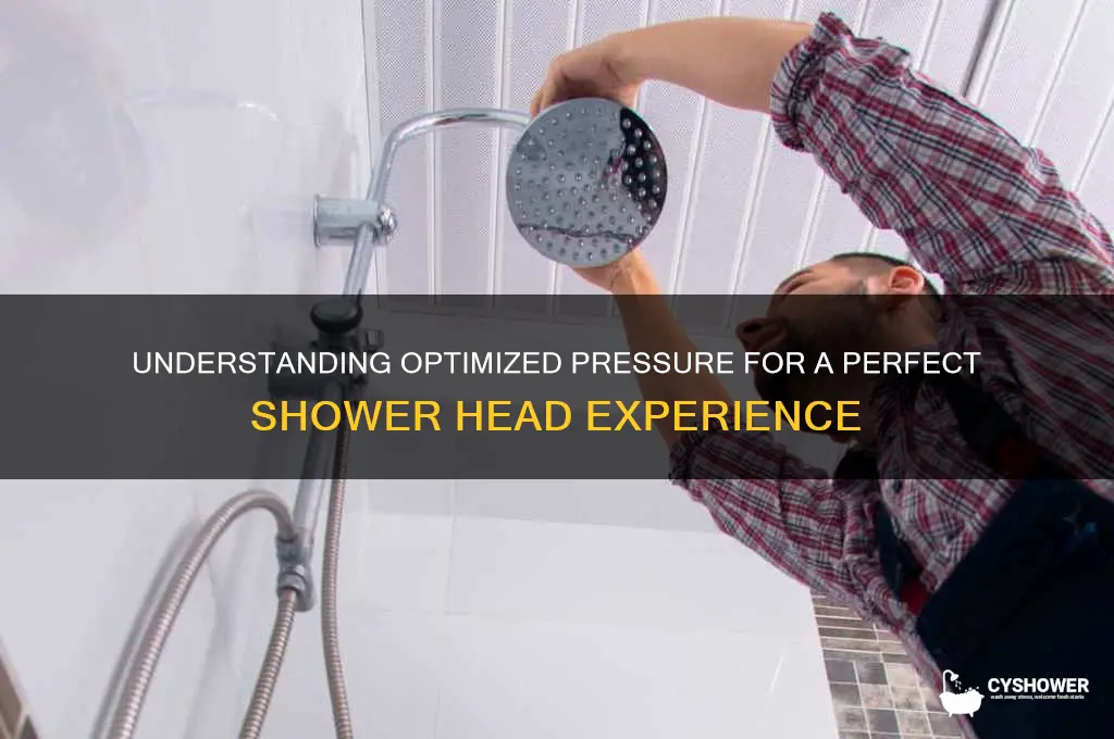 what does optimized pressure mean for shower head