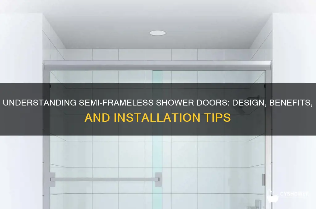 what does semi frameless shower door mean