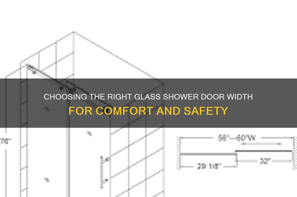 what door width should there be in glass shower enclosure