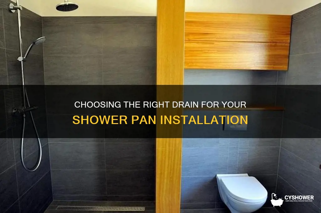 what drain will i need for a right shower pan
