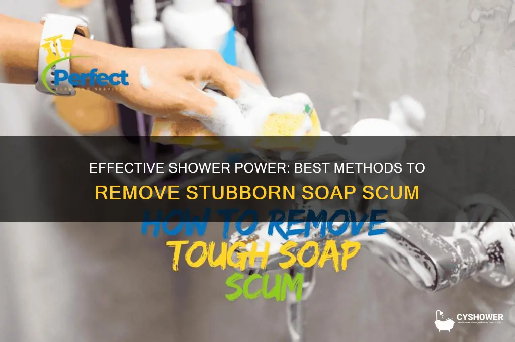 what equals shower power for removing soap scum