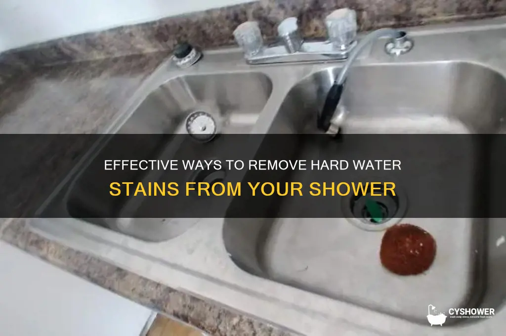 what gets hard water off shower