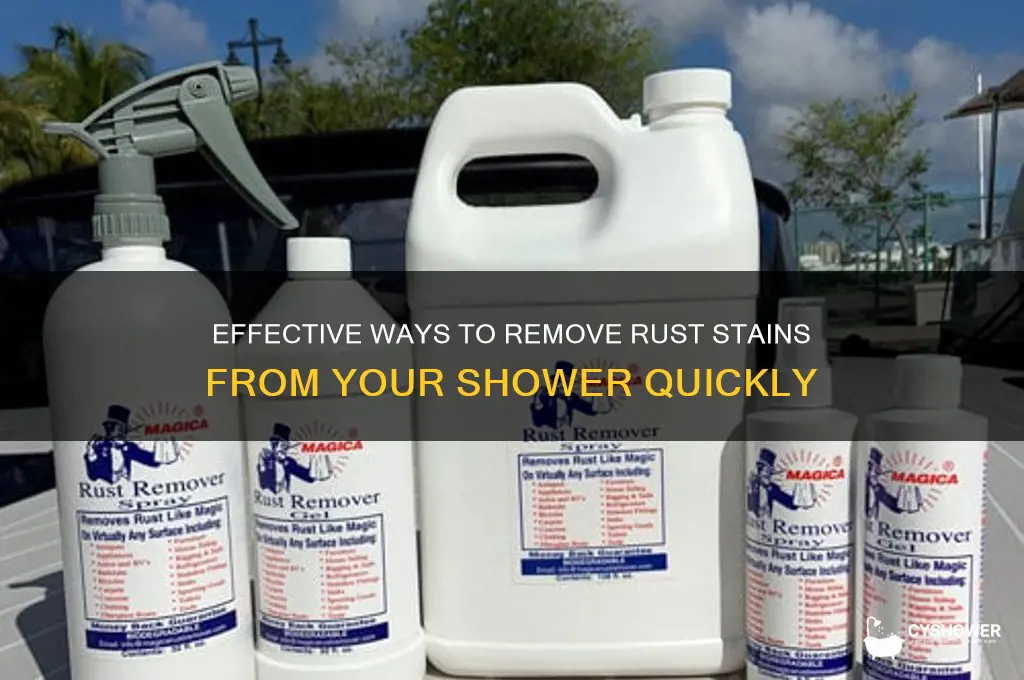 what gets rust stains out of shower