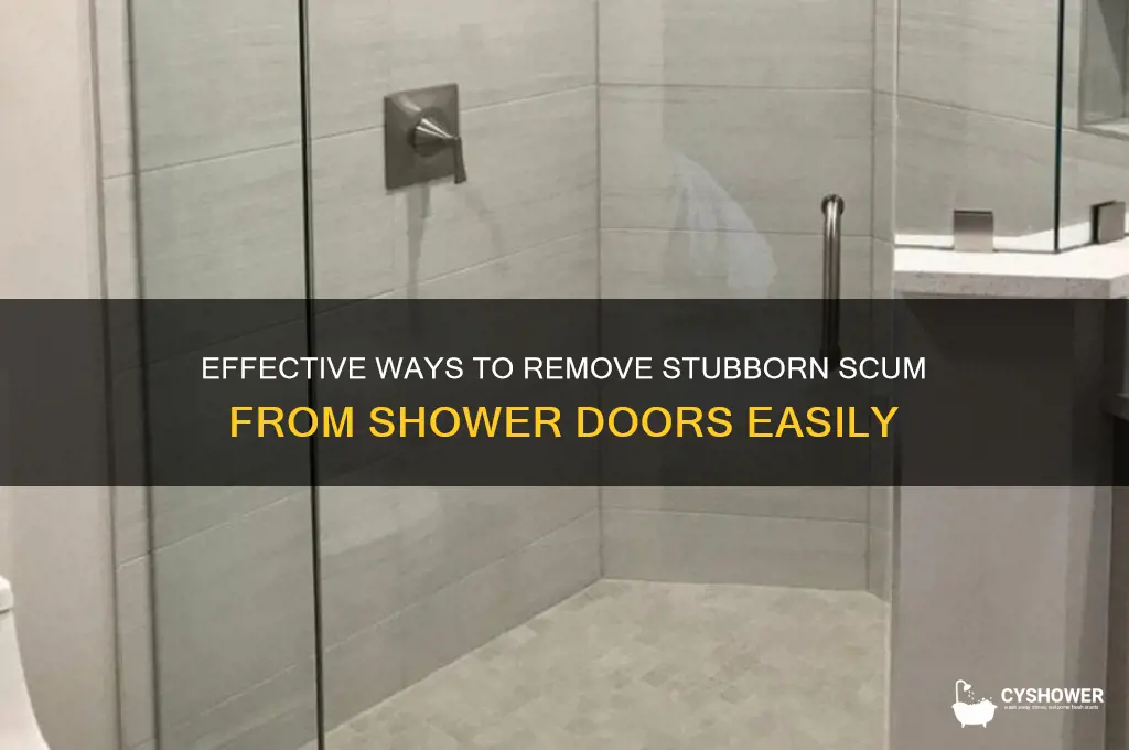 what gets scum off of shower doors