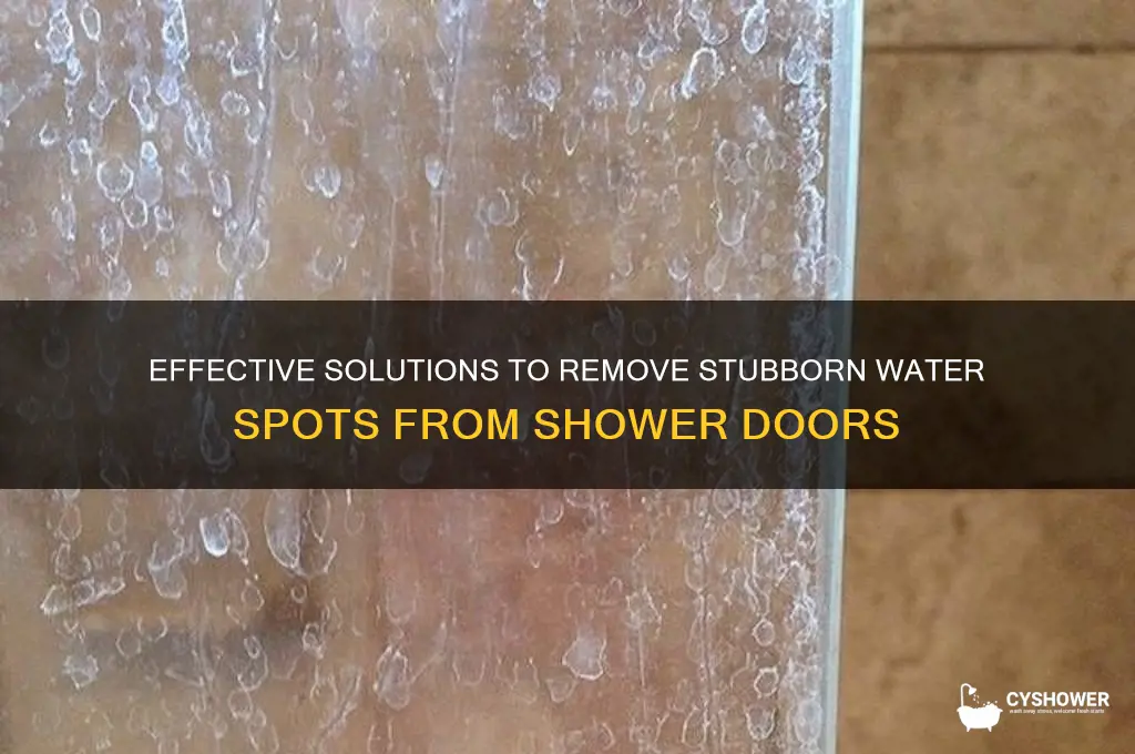 what gets stubborn water spots off shower doors