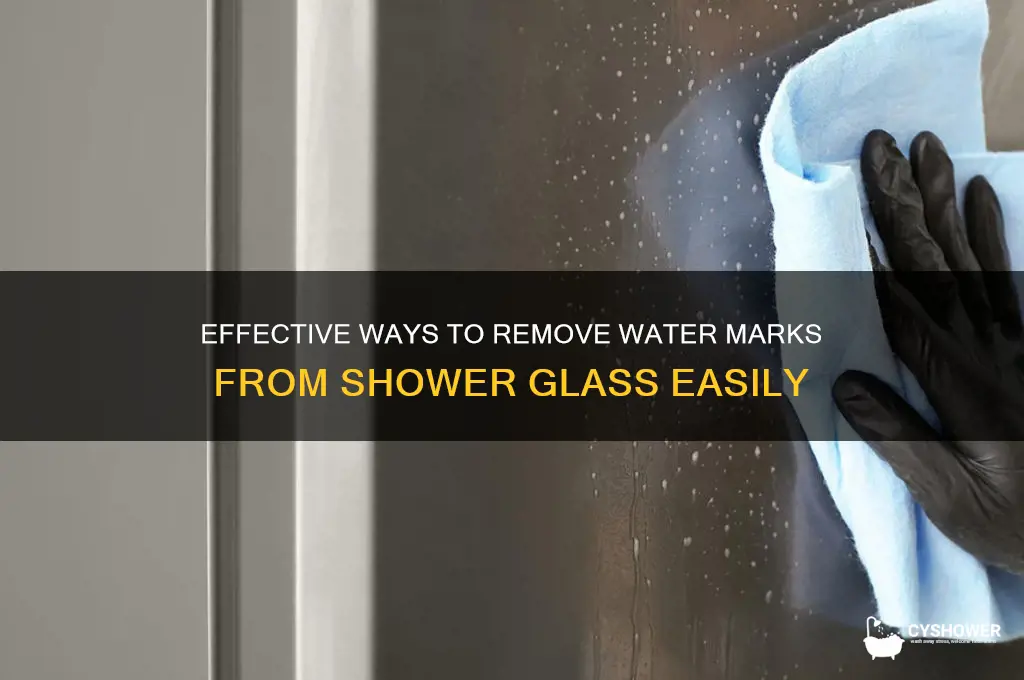 what gets water marks off shower glass