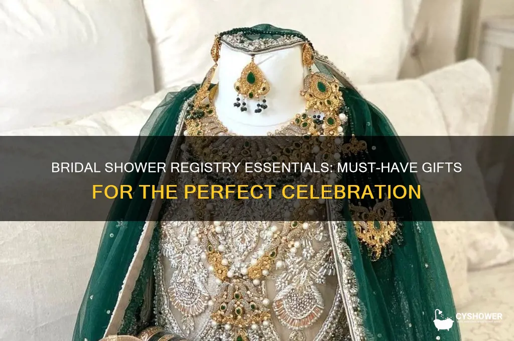 what goes on a bridal shower registry