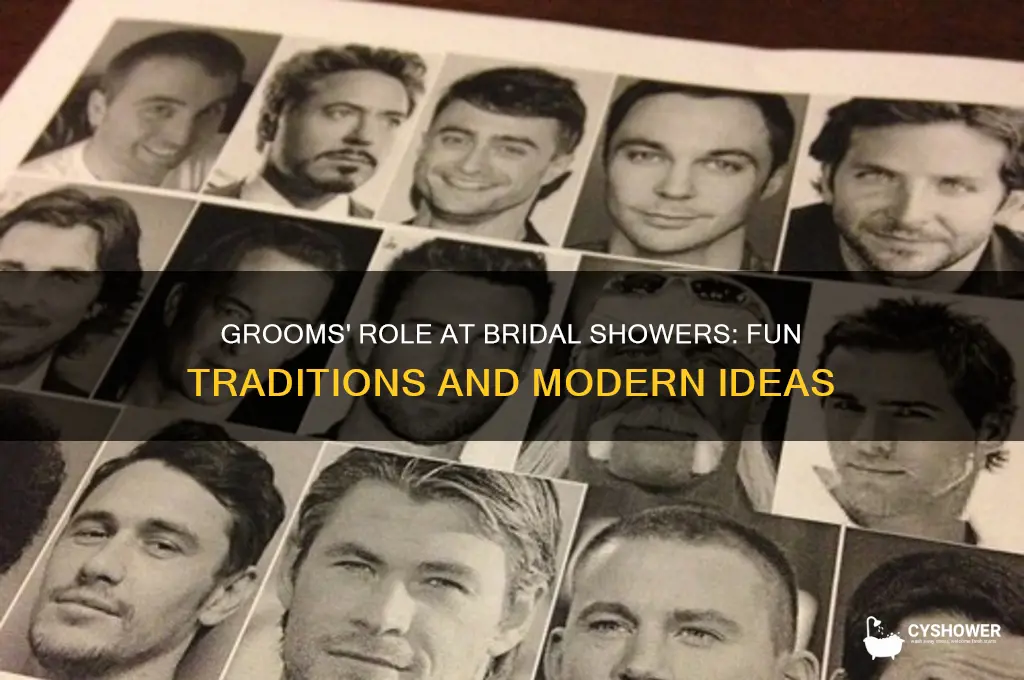 what grooms do at bridal shower