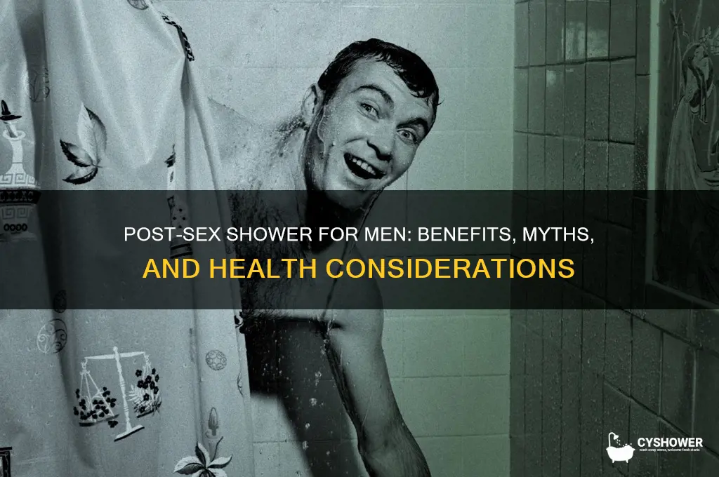 what happens if a man takes a shower after sex