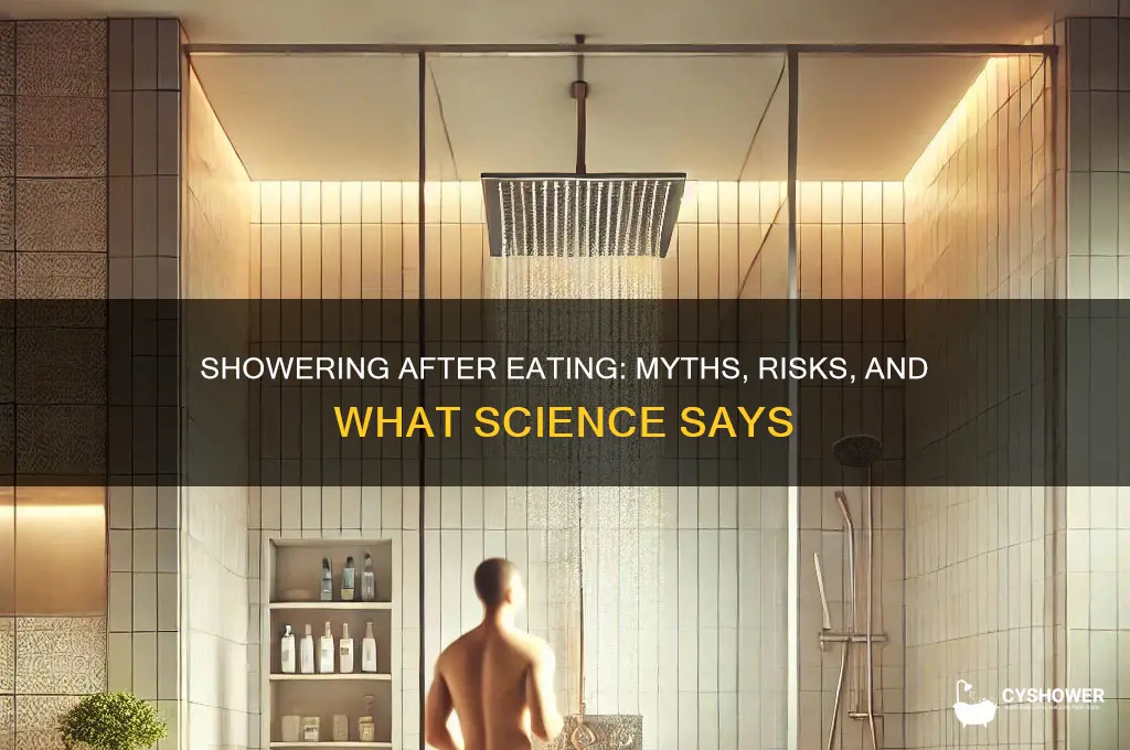 what happens if i take a shower after eating