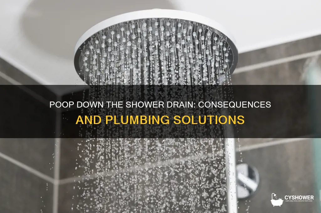what happens if poop goes down shower drain