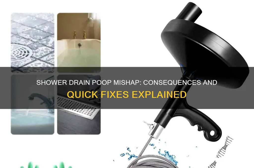 what happens if poop goes down the shower drain