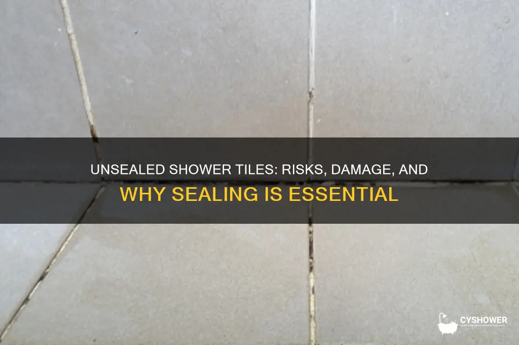 what happens if you dont seal tile in shower