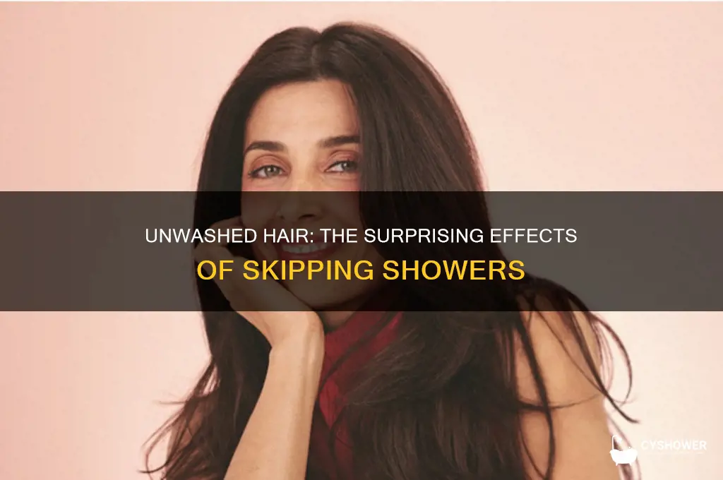 what happens to hair when you dont shower