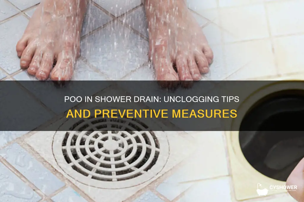 what happens when poo gets in shower drain