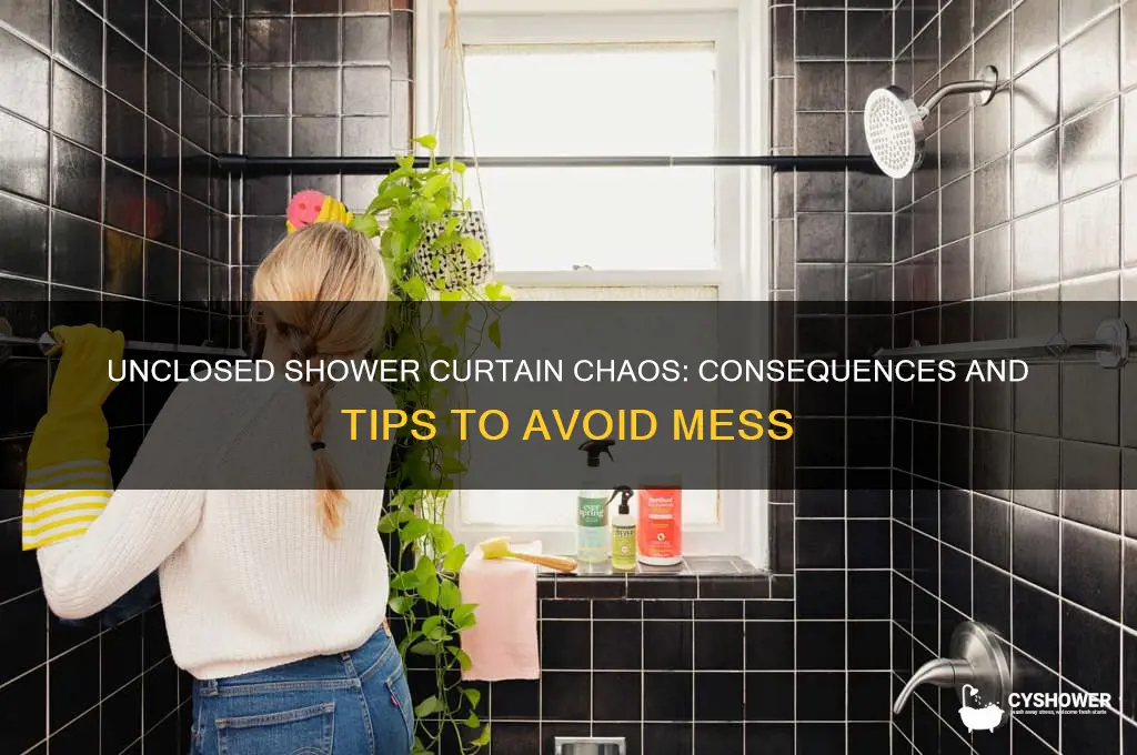 what happensnif you dont close the shower curtain