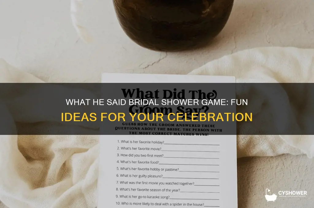 what he said bridal shower game