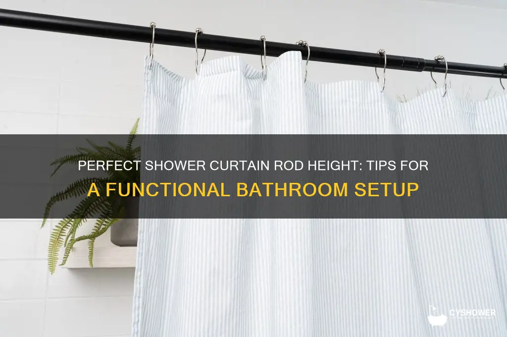 what height do you hang a shower curtain rod