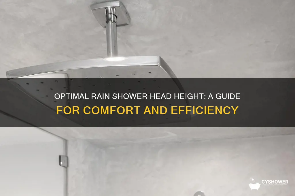 what height should a rain shower head be