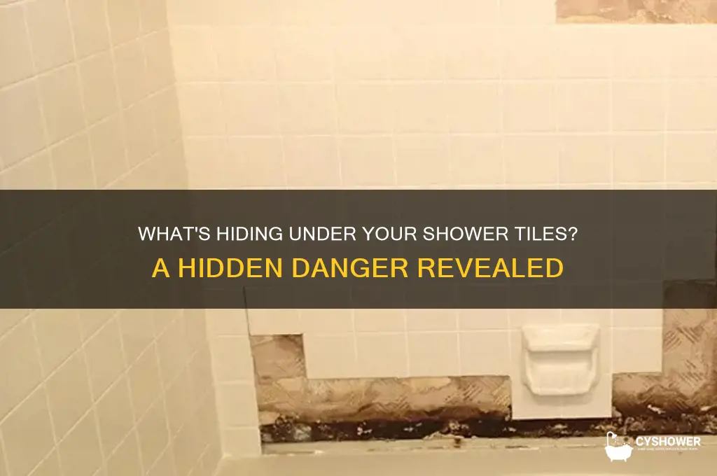 what idd under the shower tiles