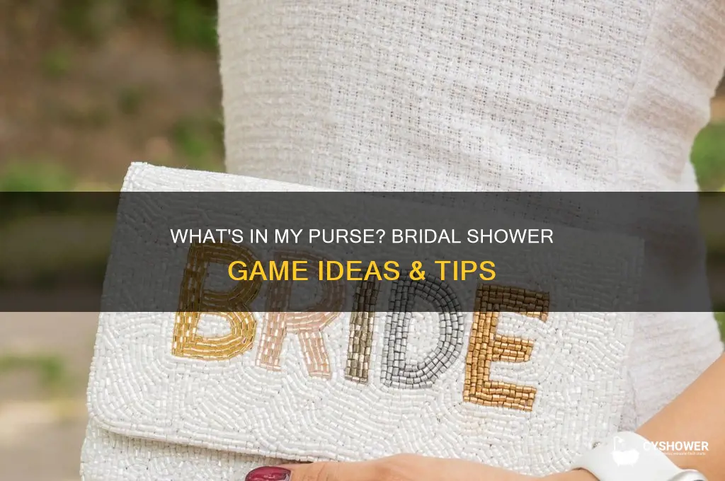 what in my purse bridal shower