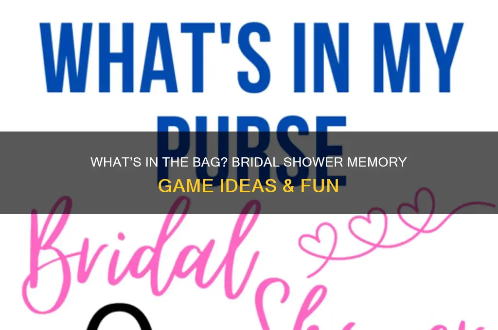 what in the bag memory game bridal shower