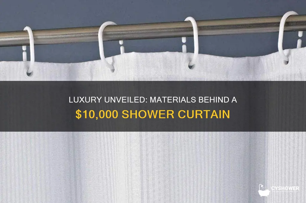 what is a 10 000 shower curtain made out of