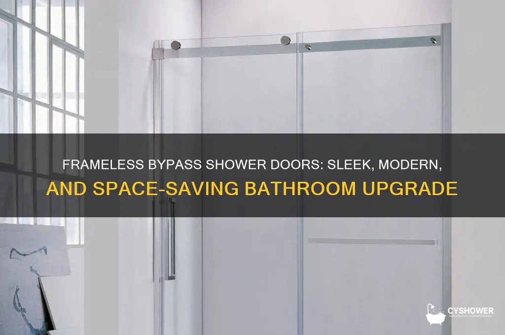 what is a frameless bypass shower door