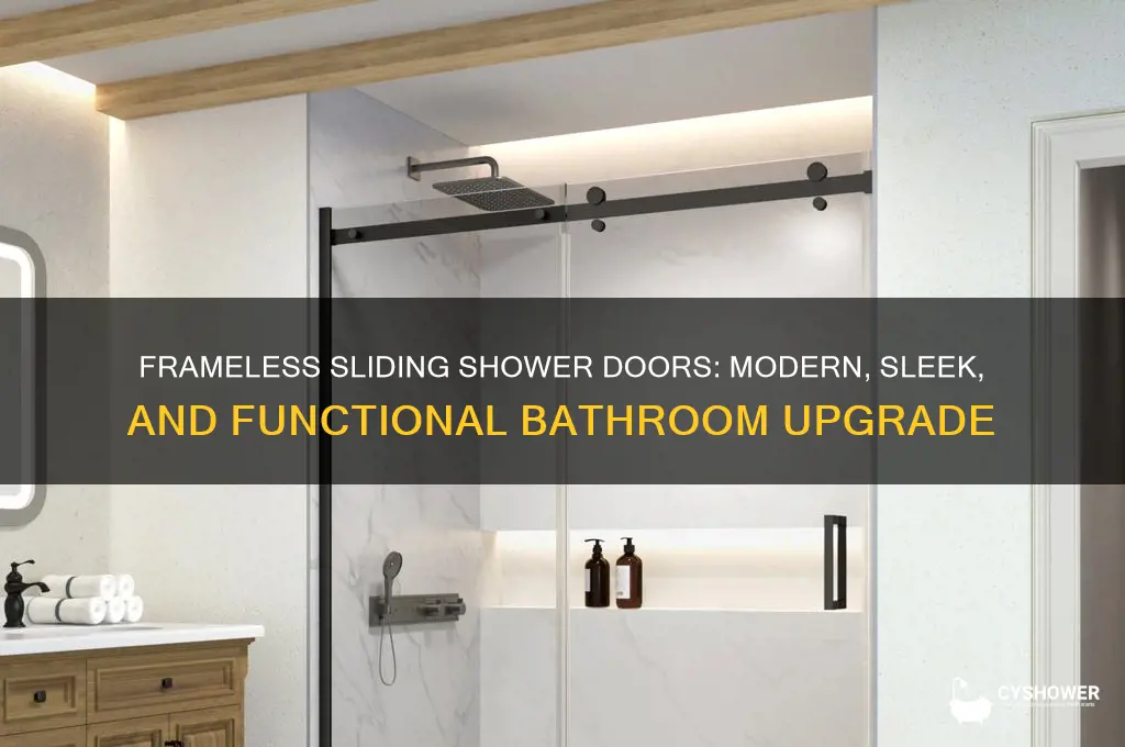 what is a frameless sliding shower door