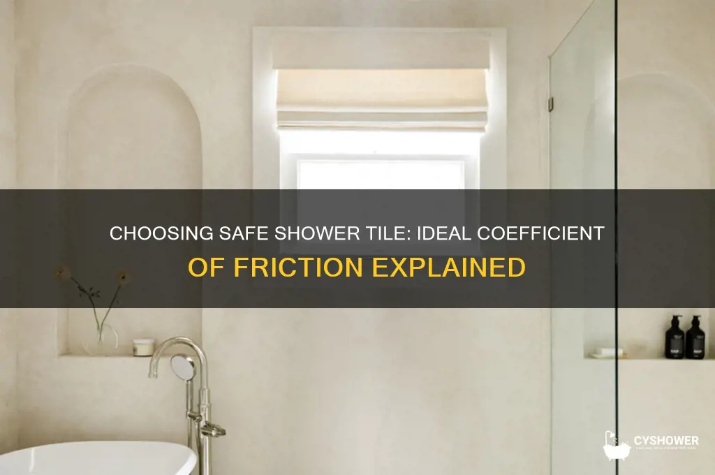 what is a good coefficient of friction for shower tile