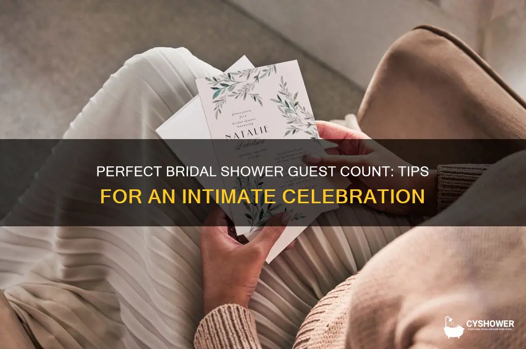 what is a good number for a bridal shower