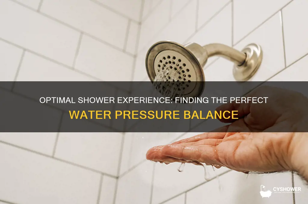 what is a good water pressure for a shower