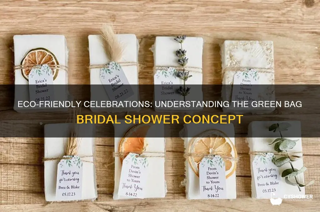 what is a green bag bridal shower