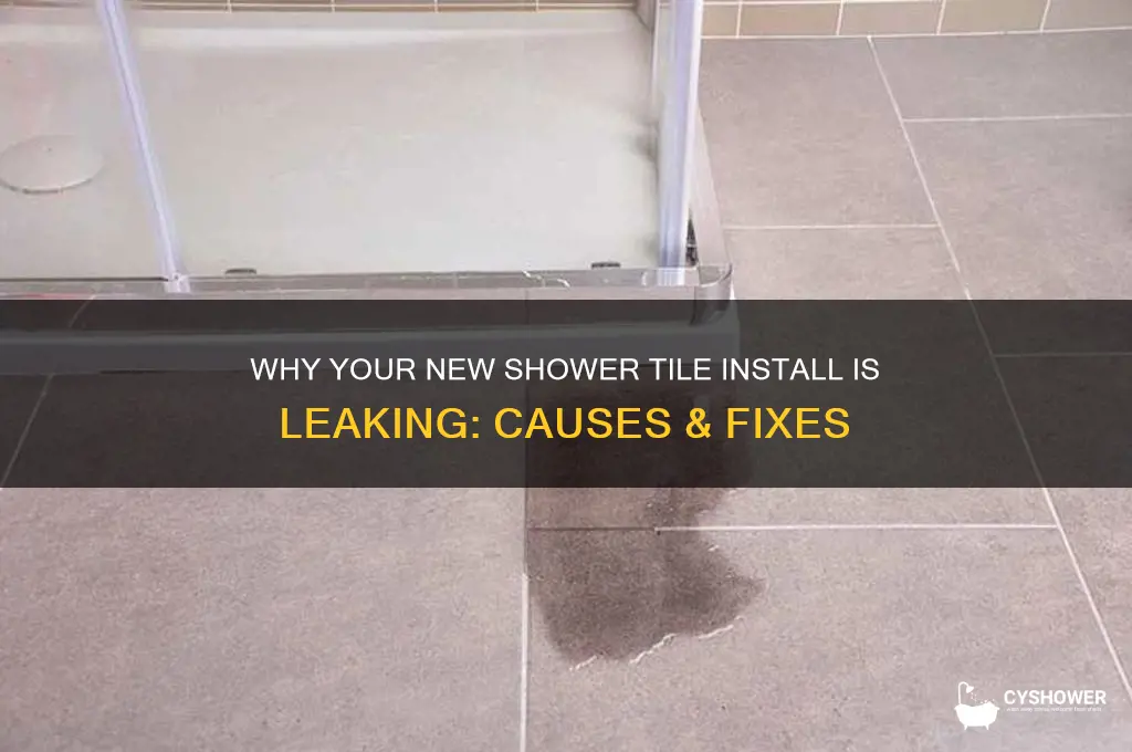 what is a new tile install in shower leaking