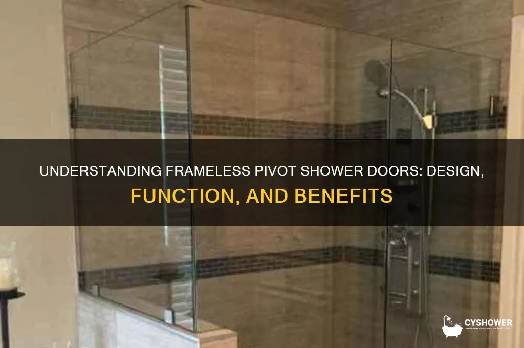 what is a pivot shower door frameless