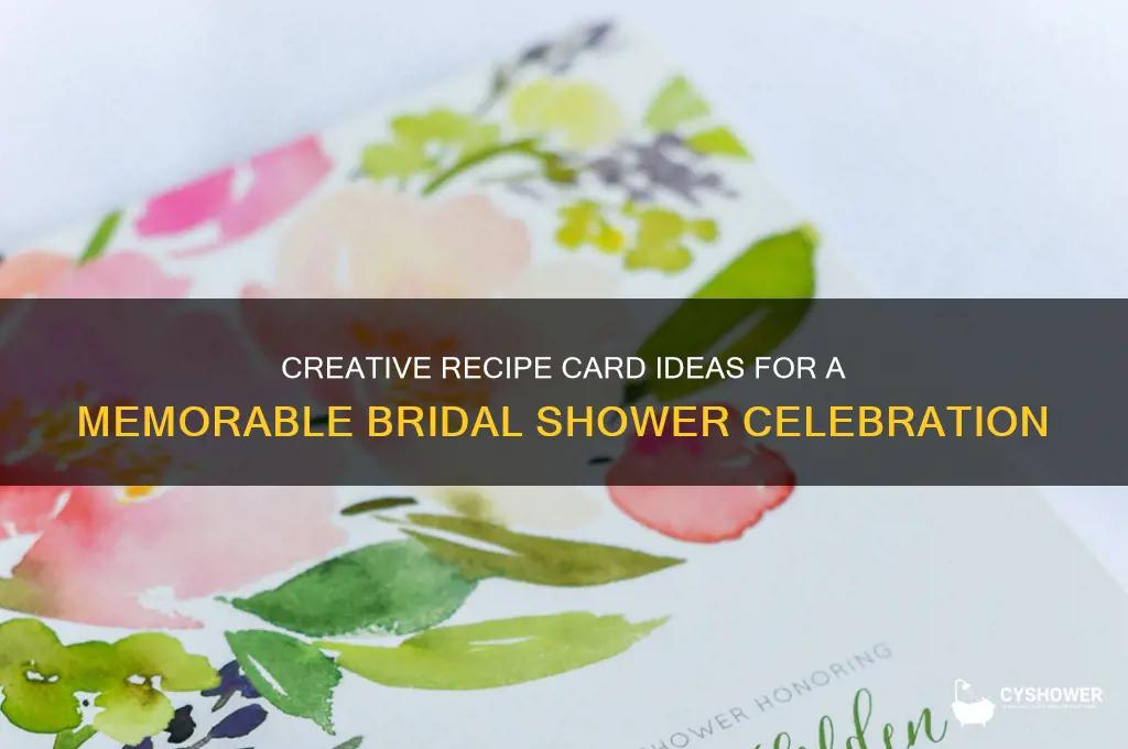 what is a recipe card for bridal shower