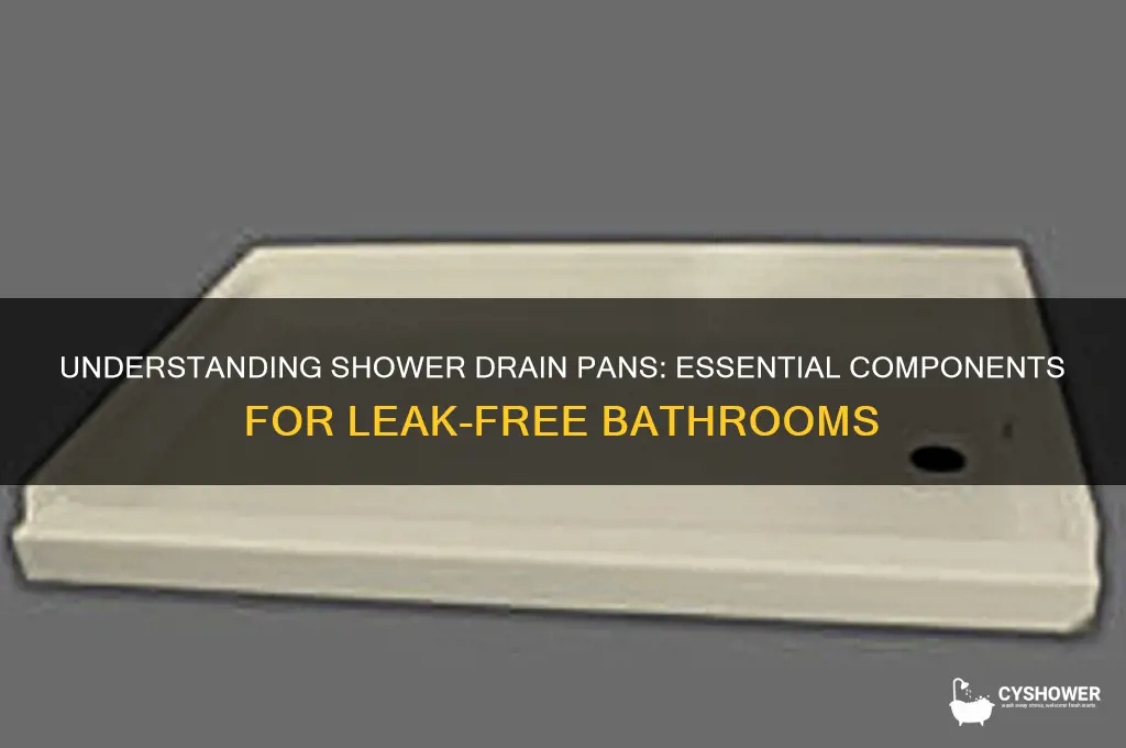 what is a shower drain pan
