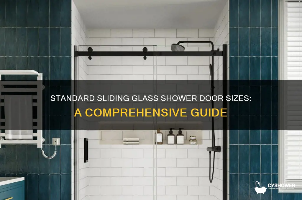 what is a typical sliding glass shower door size