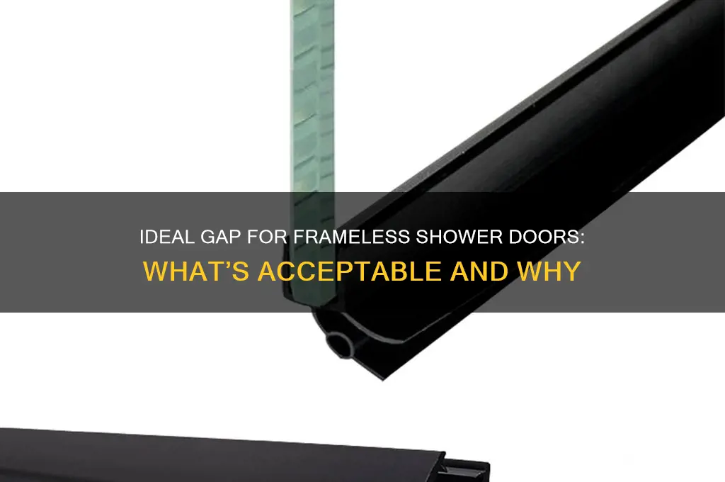 what is aceptable gap on a frameless shower door