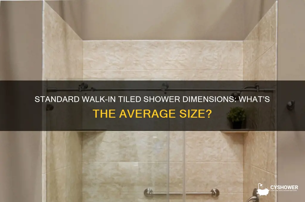 what is average size walk in tiled shower