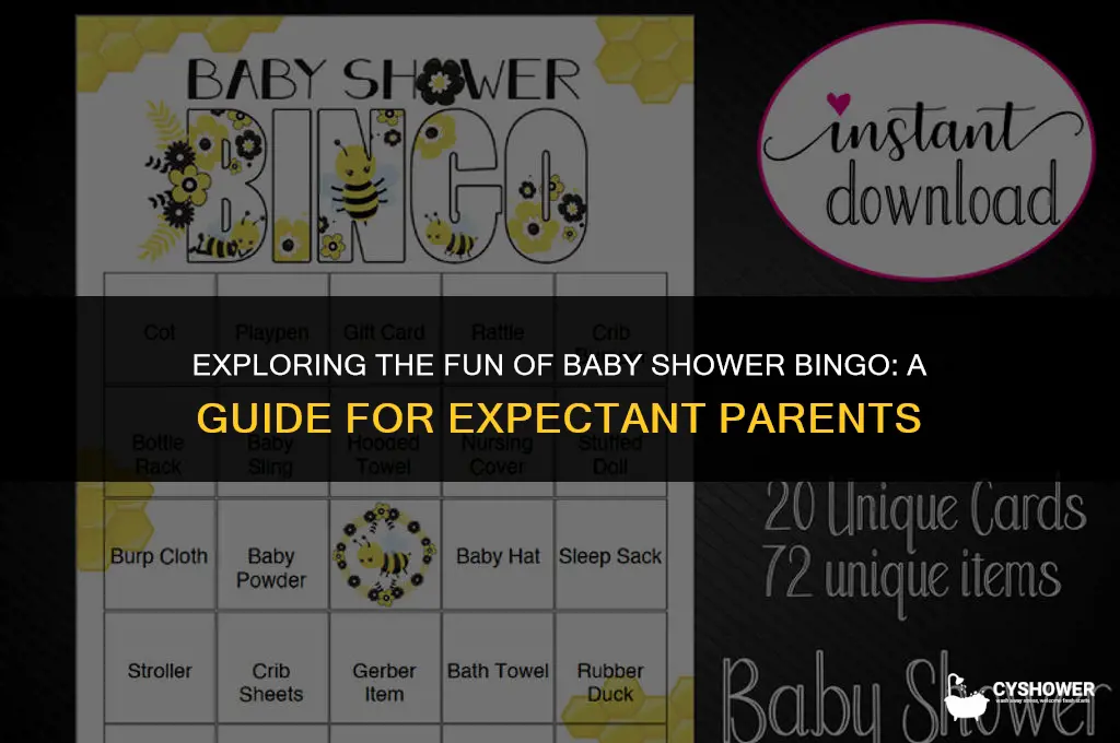 what is baby shower bingo