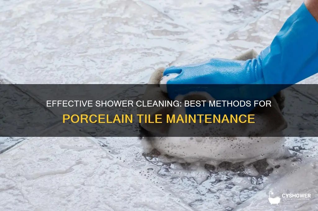 what is best way to clean porcelain tile in shower