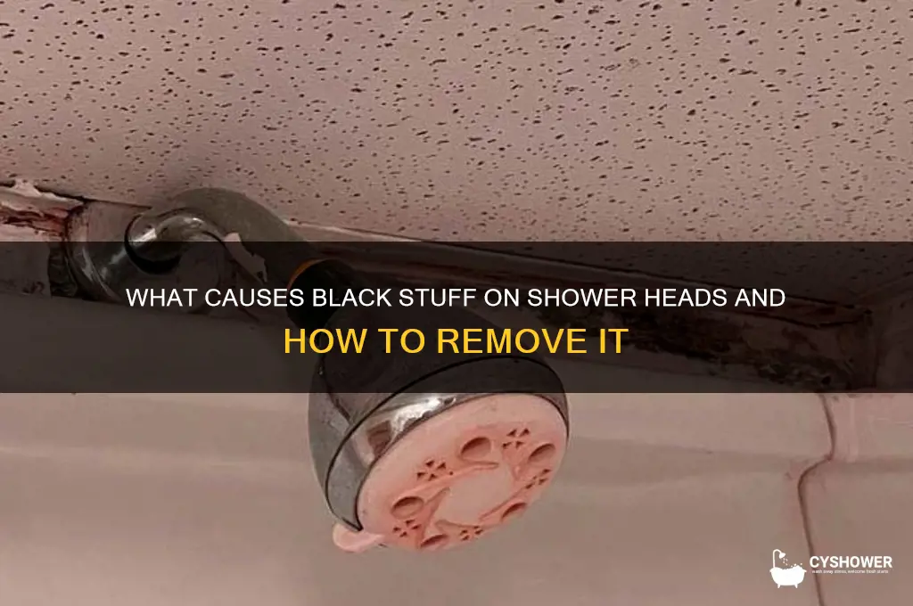 what is black stuff on shower head