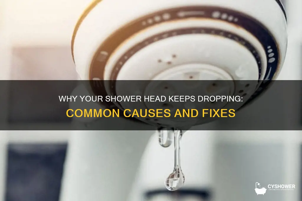what is casuing my shower head to drop