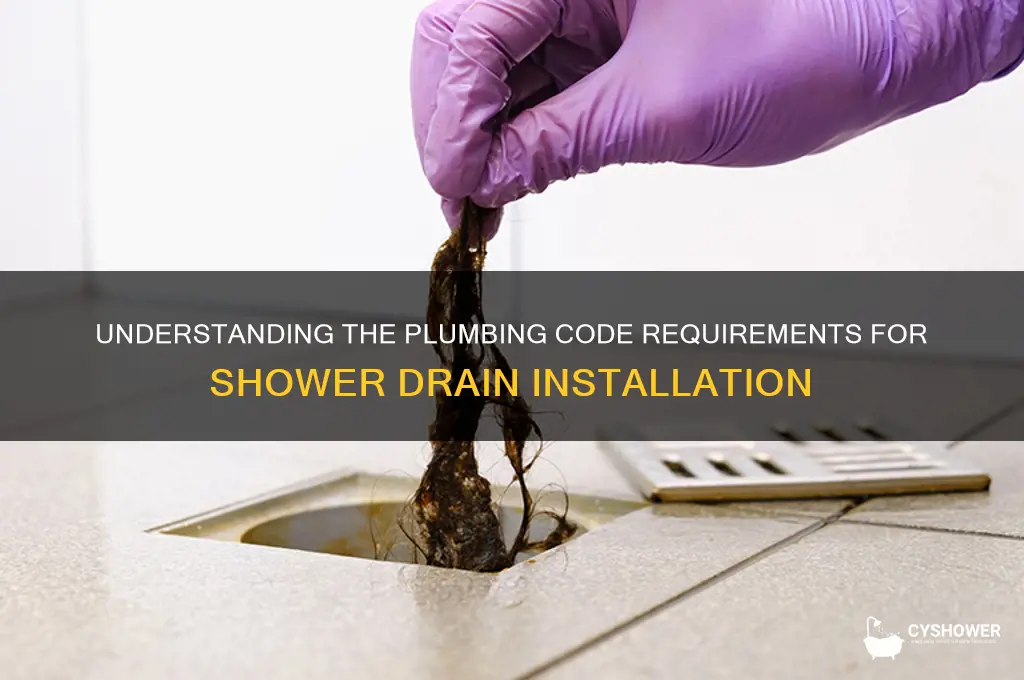 what is code for a shower drain