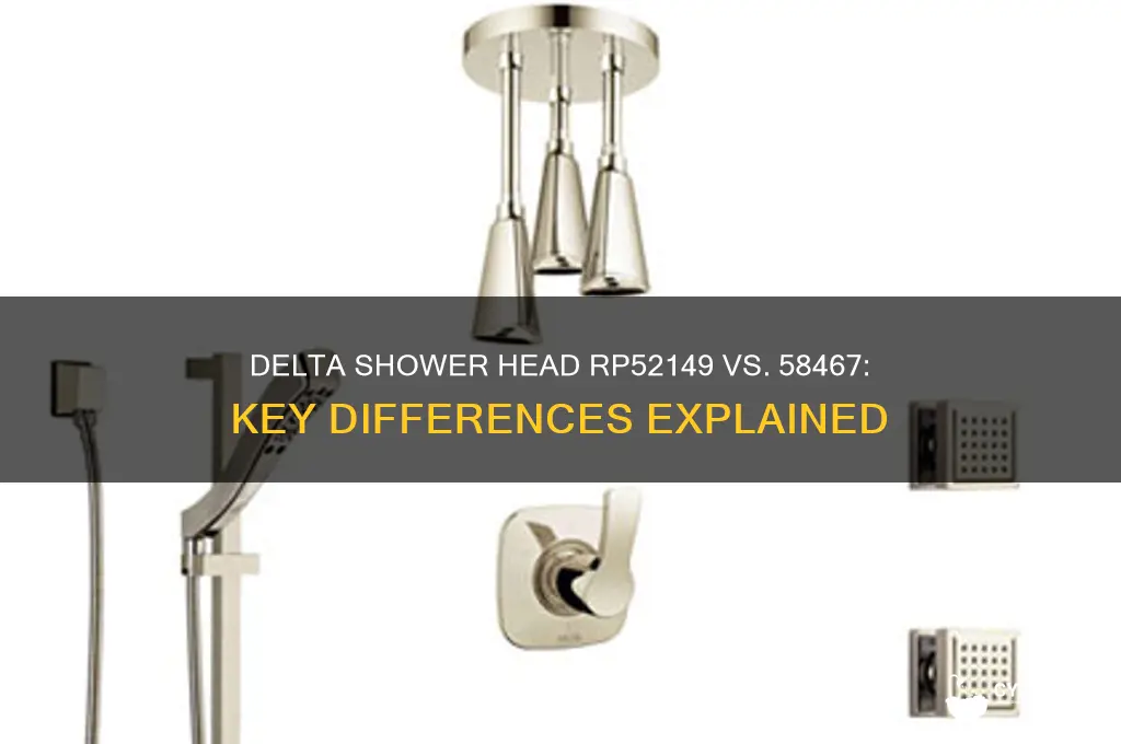 what is difference between delta shower head rp52149 and 58467