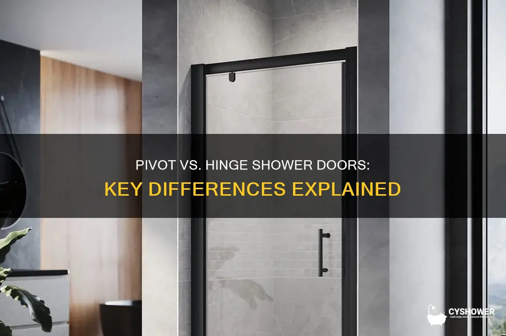 what is difference from pivot and hinge shower doors