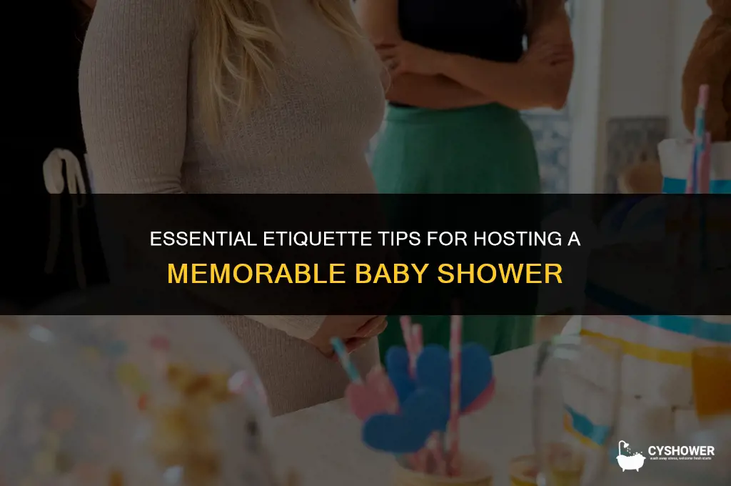 what is equiquette for giving baby shower